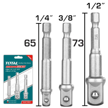 TOTAL ΕΠΑΓΓ. ΣΕΤ ΑΝΤΑΠΤΟΡΕΣ 1/4" - 3/8" - 1/2" 3ΤΕΜ (TAC273651)