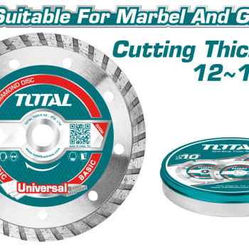 TOTAL ΔΙΑΜΑΝΤΟΔΙΣΚΟΙ TURBO ΞΗΡΑΣ ΚΟΠΗΣ 180mm 5TEM ΣΕ ΜΕΤΑΛΛΙΚΟ ΚΟΥΤΑΚΙ (TAC2131803M)
