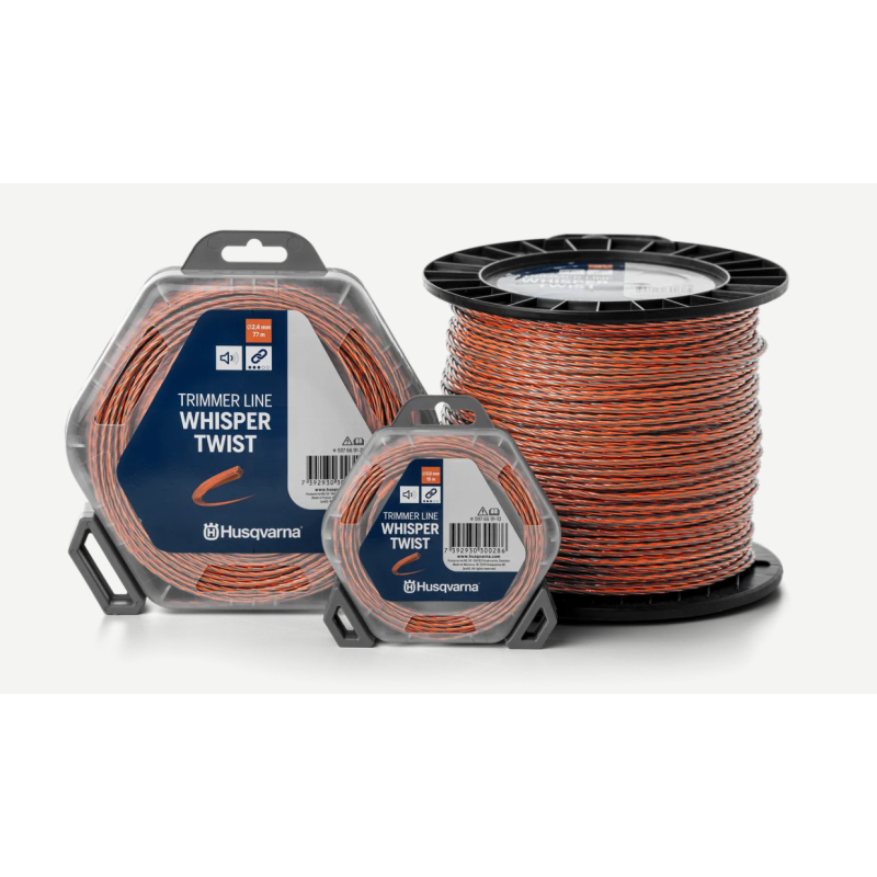 Μεσινέζα Husqvarna Whisper Twist 3 mm / 9 m Πορτοκαλί / Μαύρη