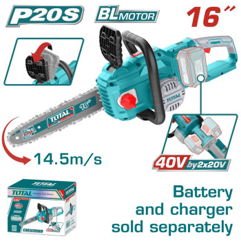 TOTAL ΕΠΑΓΓ. ΑΛΥΣΟΠΡΙΟΝΟ 16" / 40cm ΜΠΑΤ. Li-ion 2X20V ΧΩΡΙΣ ΜΠΑΤΑΡΙΑ & ΦΟΡΤΙΣΤΗ (TGSLI40168)